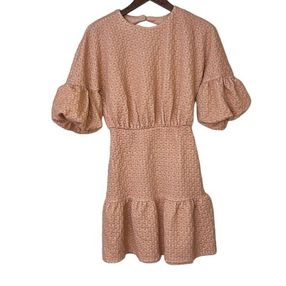 ASOS Design NWT Puff Ball Open Back Mini Dress - Picture 1 of 9